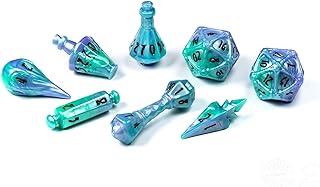 PolyHero Dice: Wizard 8 Dice Set Aether Mist